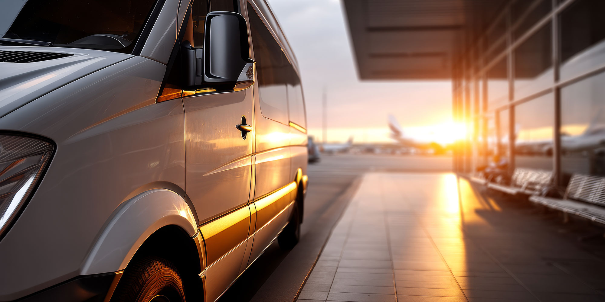 Beispielbild: Flughafentransfer in Dresden / Example image: Airport transfer in Dresden